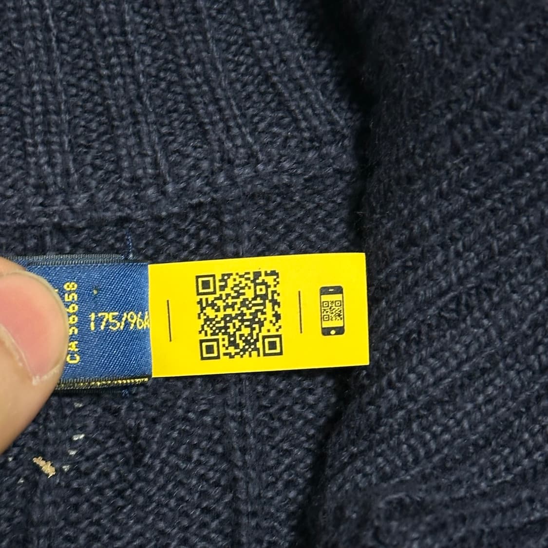 M 폴로랄프로렌 네이비 케이블 니트집업 상품이미지5