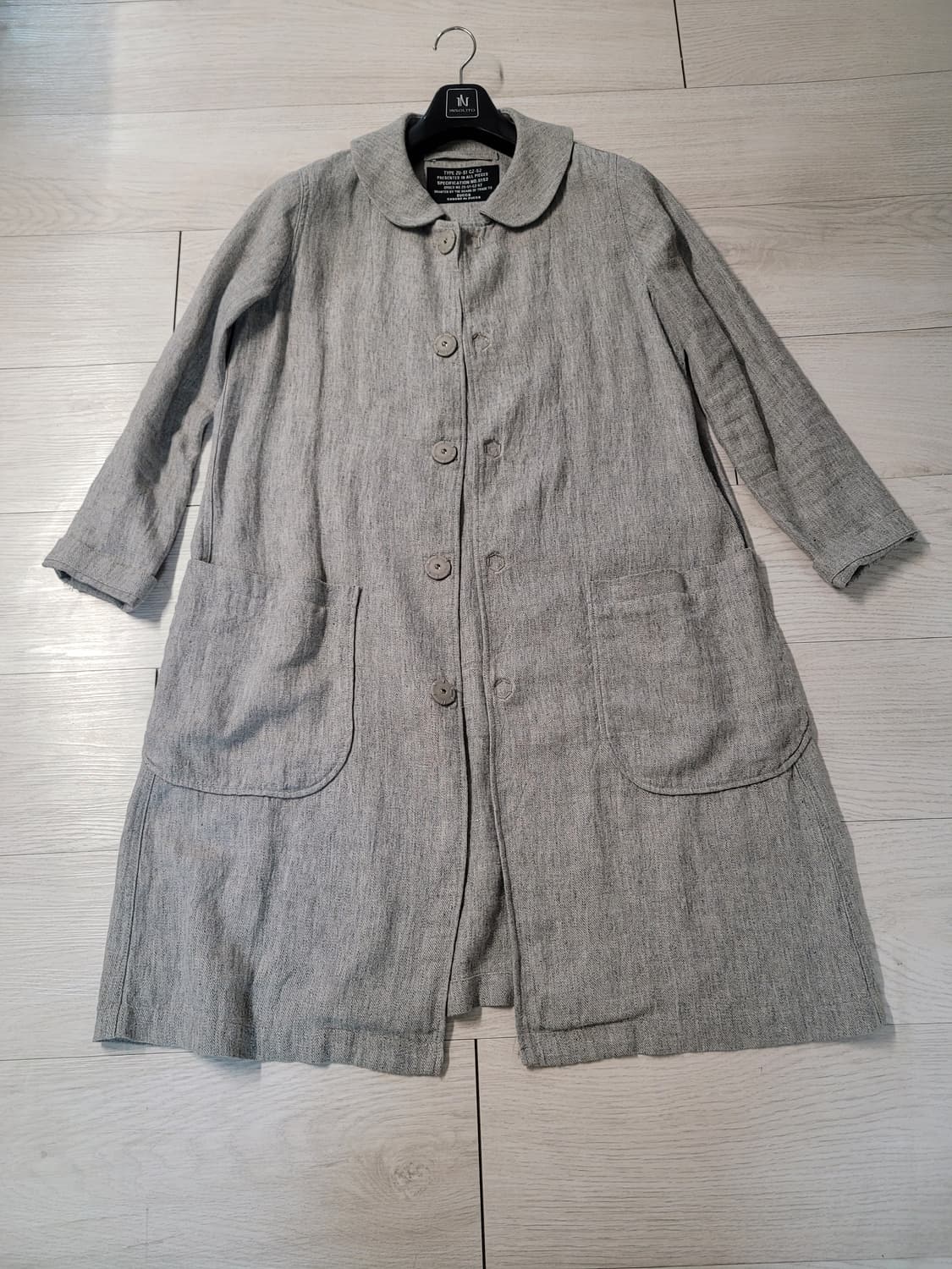 일본) 카반드주카 윙카라 린넨 코트 M 상품이미지8