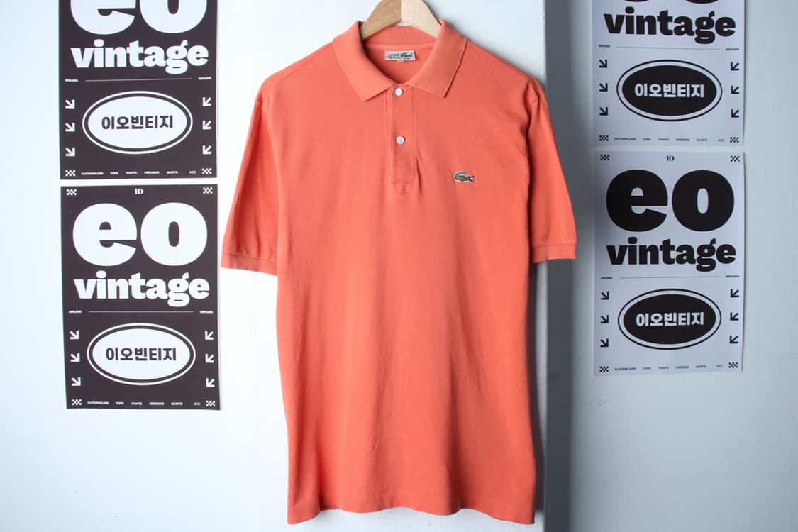 (L-XL) 라코스테 반팔 카라 티셔츠 90S년대 오렌지-H3H33902 상품이미지2