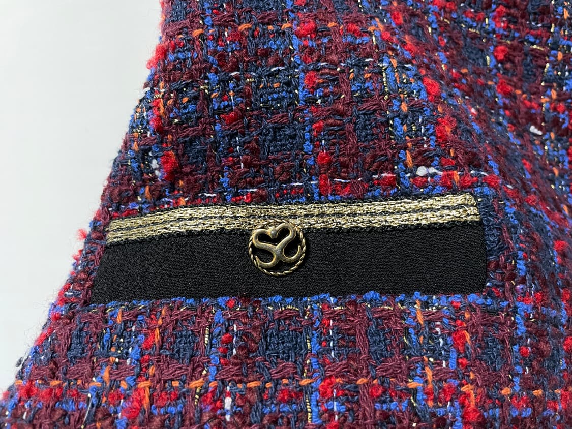 sandro 산드로 여성 트위드 반팔 원피스 36 _ 퍼플 상품이미지5