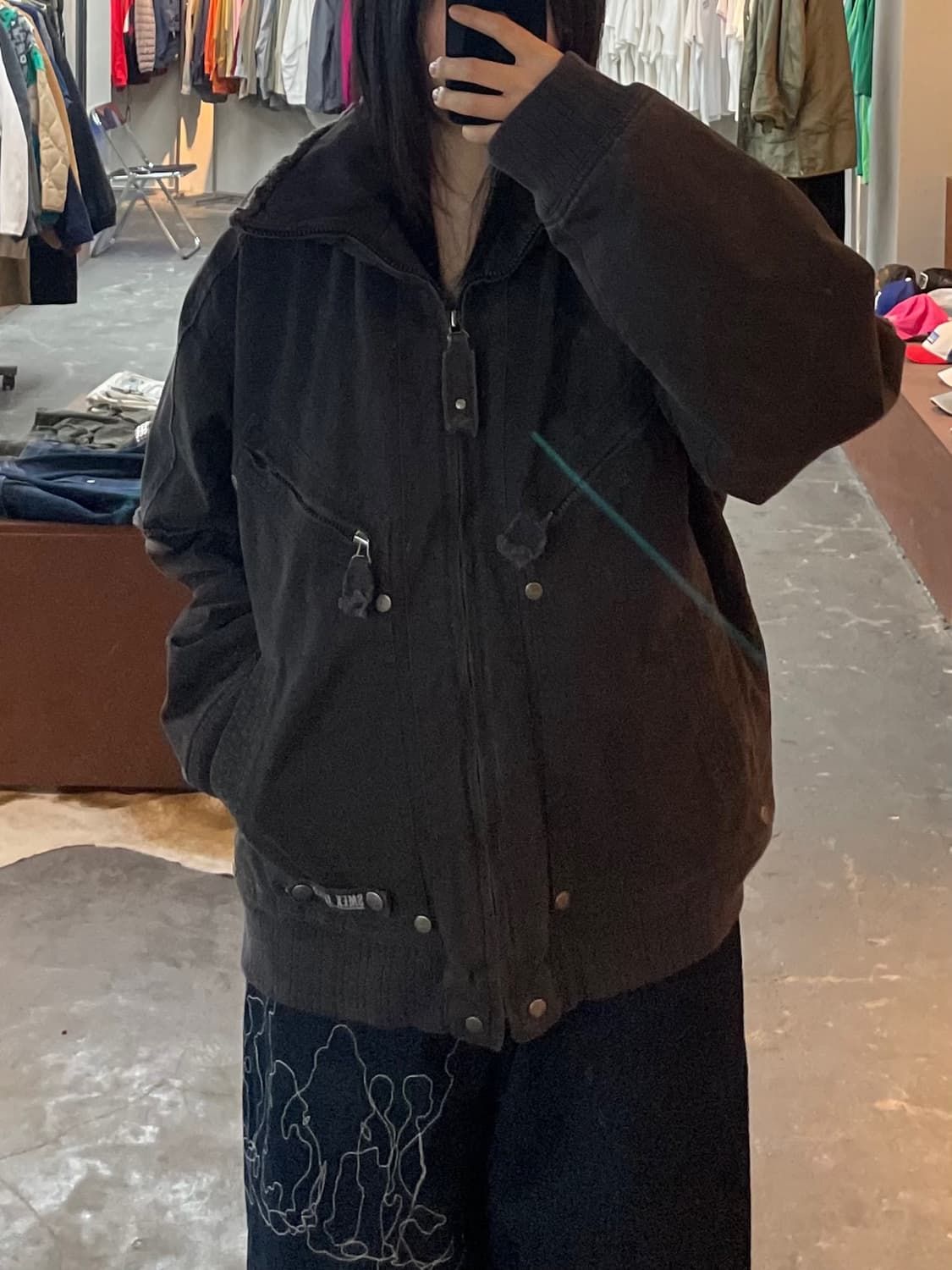 SMEX 빈티지 Y2K 디테일 코튼 집업 자켓 H2107 상품이미지1