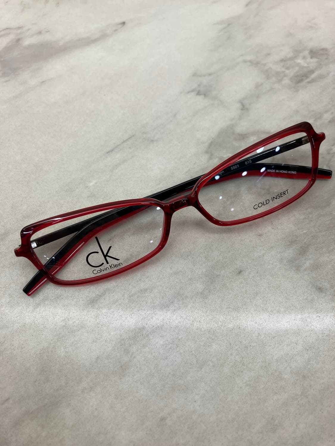 캘빈클라인 CK 씬 레드블랙 소프트 스퀘어 뿔테 안경 상품이미지1