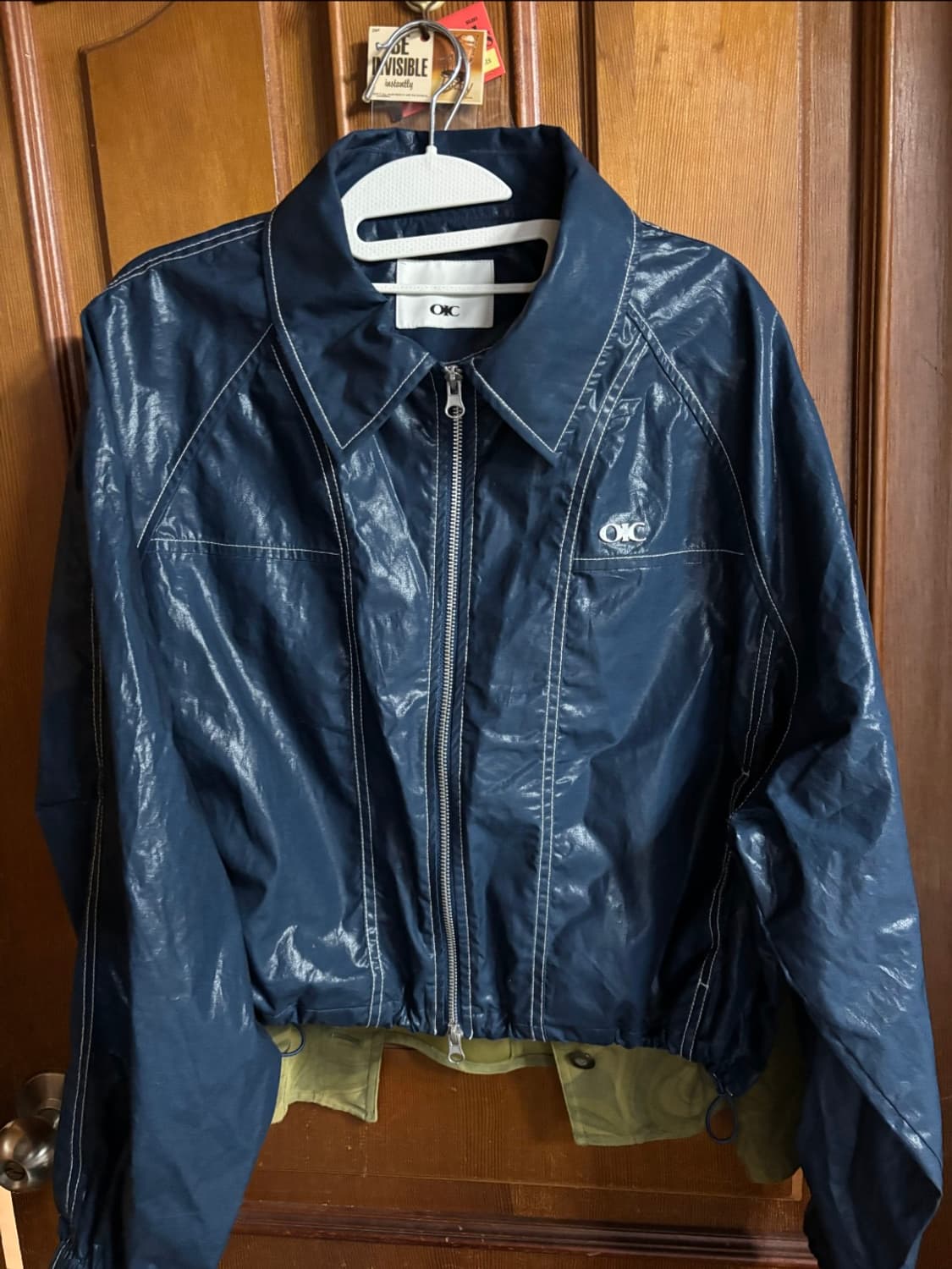 OIC 유광 코팅 크롭 바람막이 S 상품이미지1