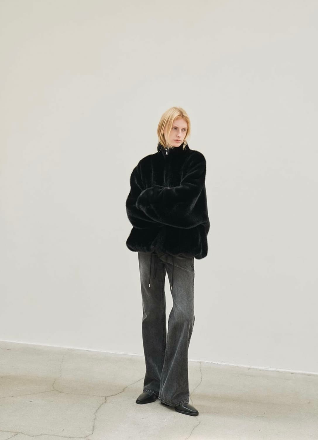 르 퍼 리버시블 집업 자켓 (블랙) 상품이미지2