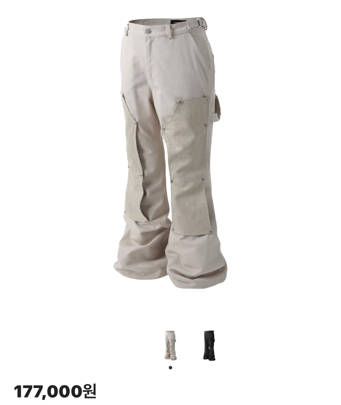 로어링라드 더블 니 카펜터 플레어 팬츠 베이지 L 상품이미지1