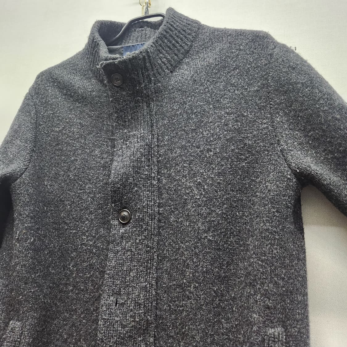 헤지스 로고와펜 차콜 가디건 집업 100(L) 상품이미지4