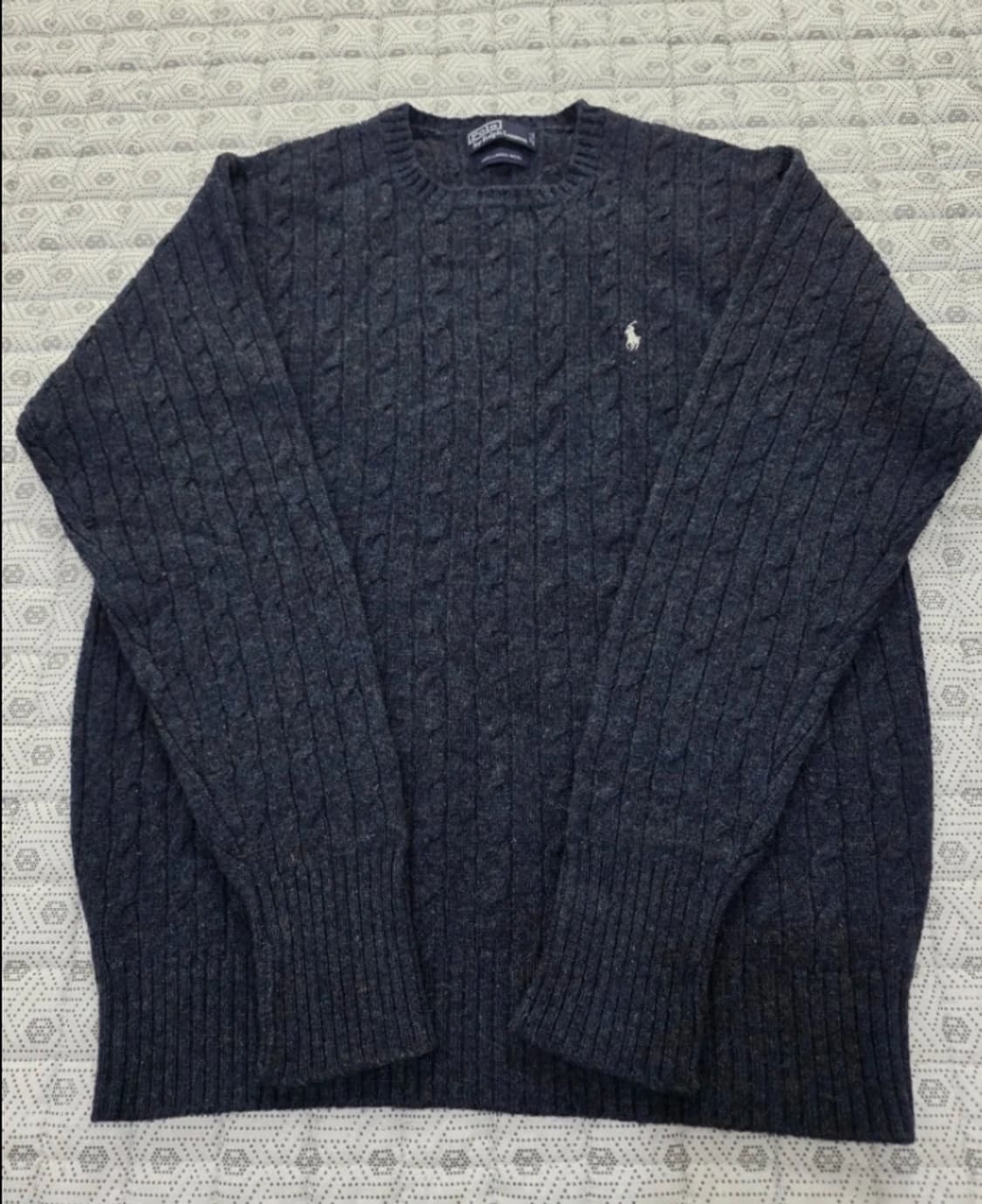 폴로랄프로렌 램스울 케이블 니트 챠콜 100 상품이미지3