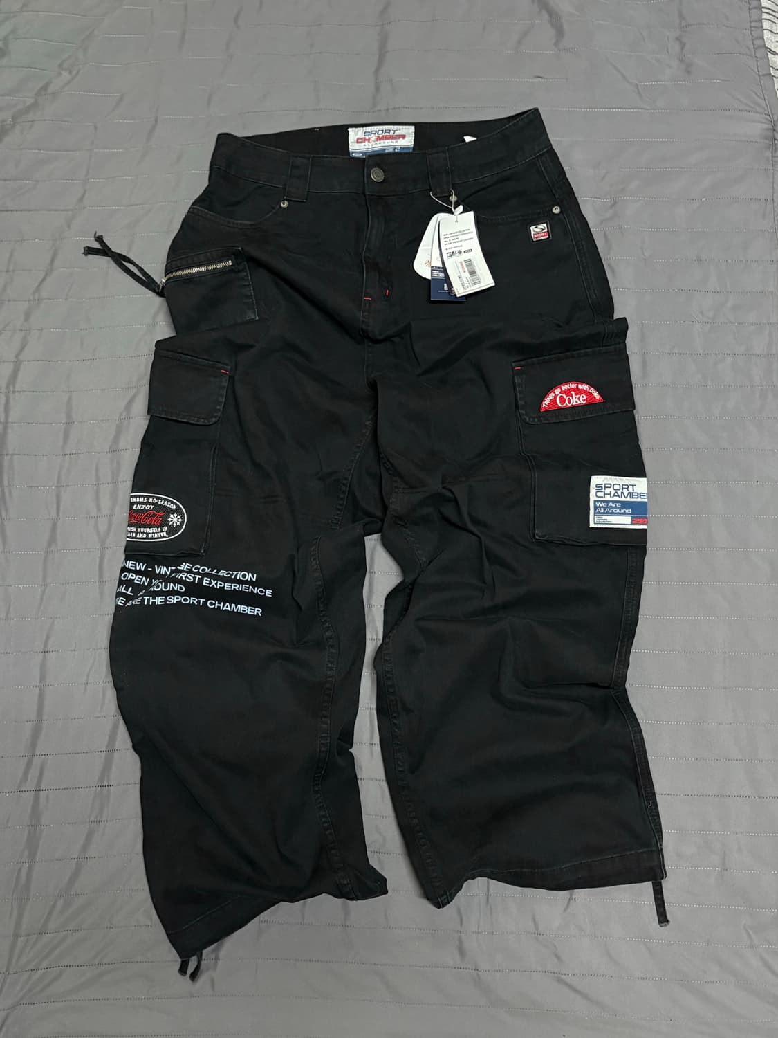 스포츠챔버 [코카콜라] 카고 팬츠(블랙) 상품이미지1