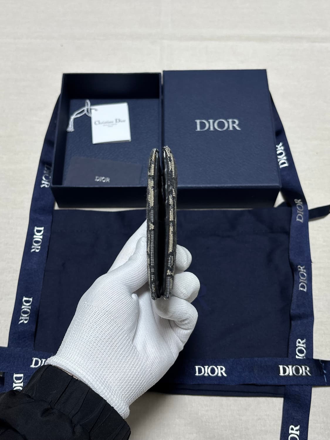 디올 오블리크 자카드 남성 반지갑 [os] 상품이미지4