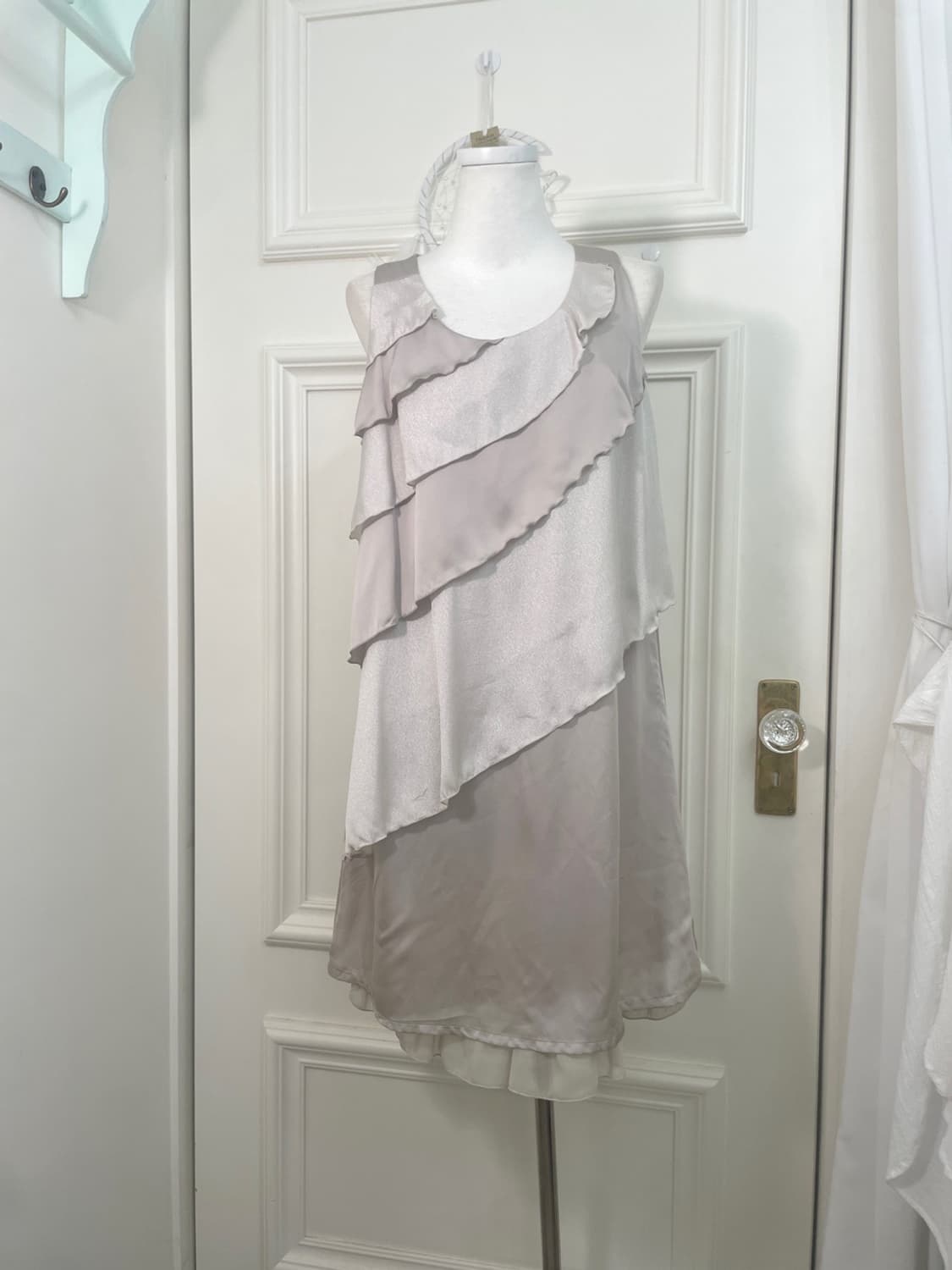mute lavender crystal button long cardig 상품이미지1