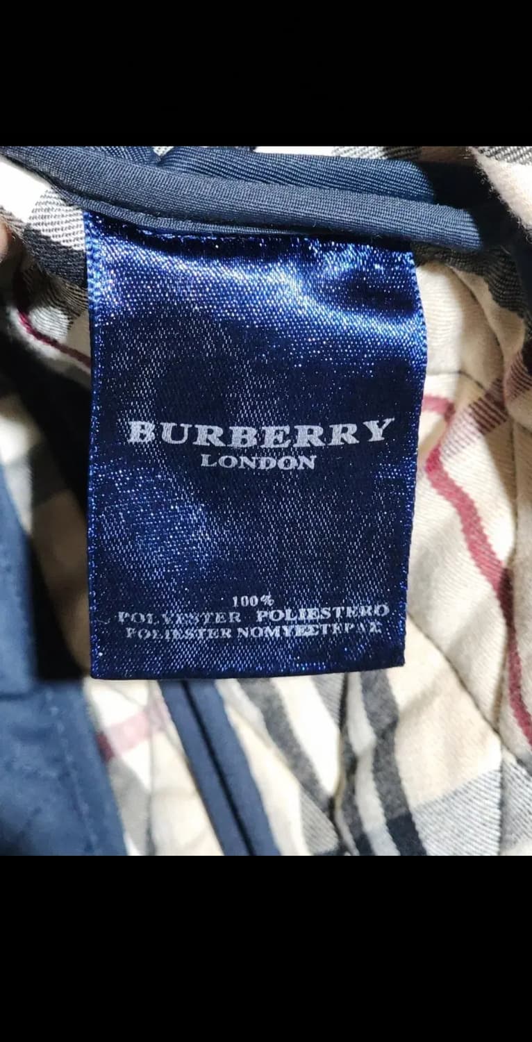 (S) 버버리 퀼팅자켓 네이비 누빔점퍼 안감 노바체크  상품이미지8