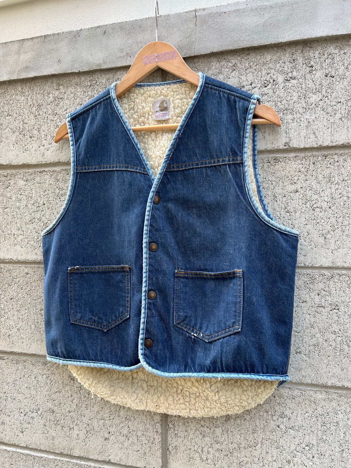 1970s CARHARTT DENIM SHERPA 70s칼하트베스트 상품이미지4