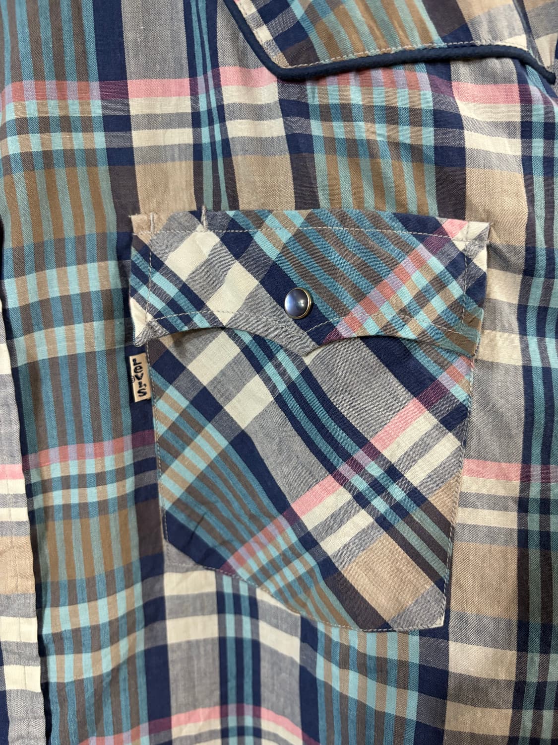 80‘s Levis Check Western  shirt. 상품이미지7