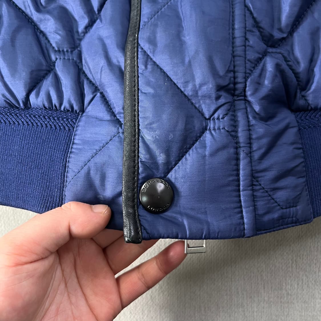 95 버버리 퀄팅 네이비 블루종 자켓 상품이미지7