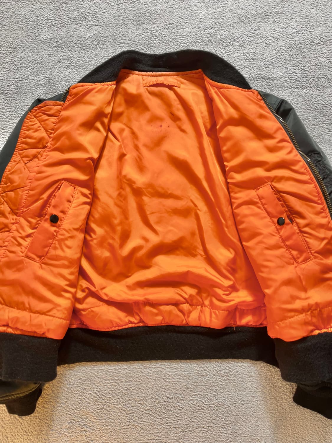 90s USA 알파 MA-1 플라이트 자켓 항공점퍼 상품이미지5