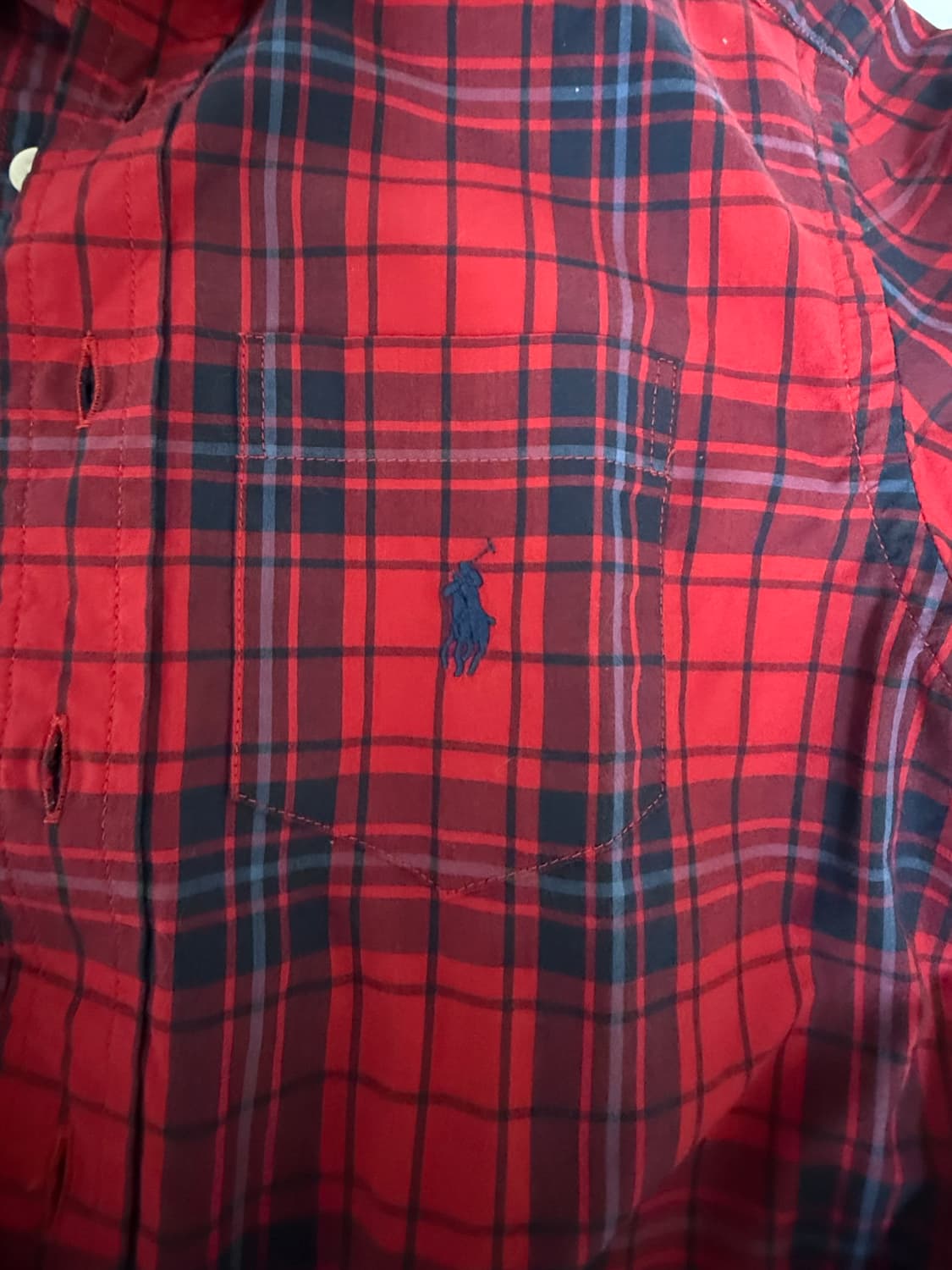 폴로 레드 체크셔츠  상품이미지5