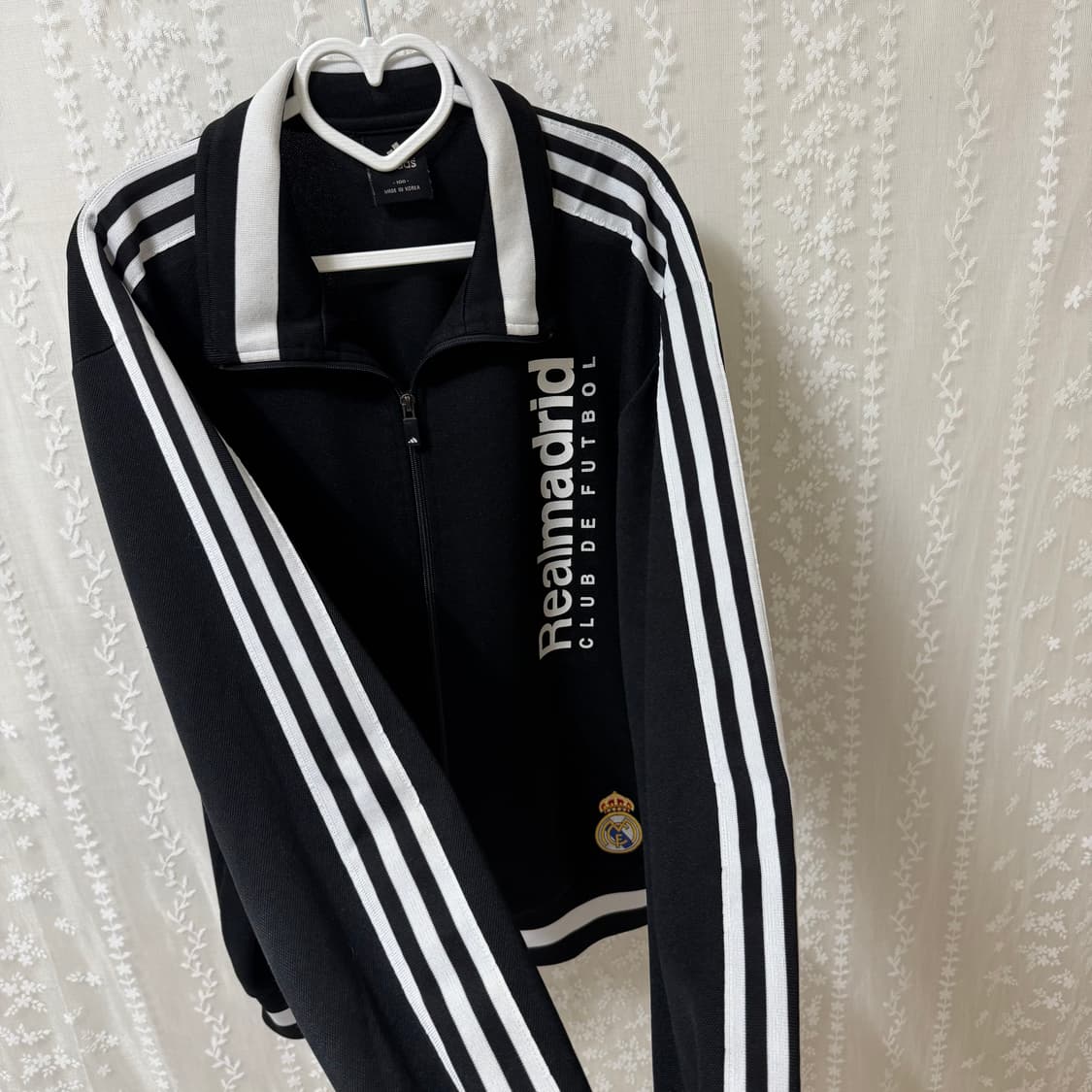 아디다스 레알마드리드 져지 100 L 트랙탑 자켓 블랙 축구 집업 유니폼 상품이미지2