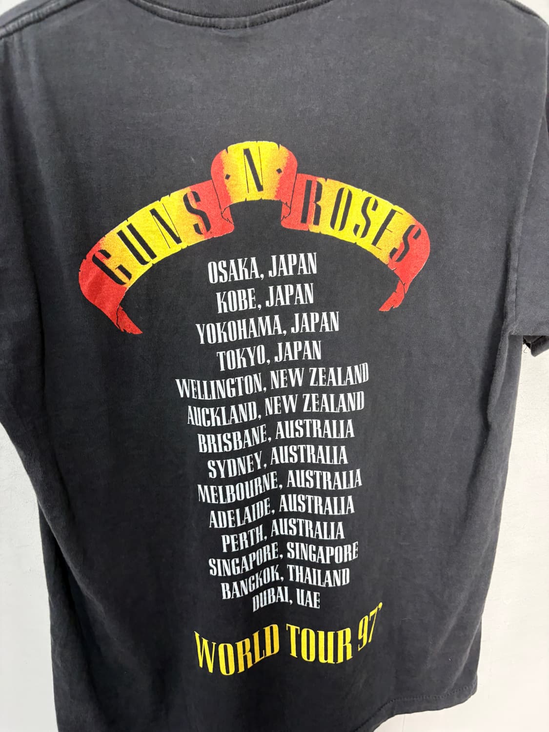 빈티지 Guns N Roses 밴드 아트워크 블랙반팔 A3777 상품이미지5