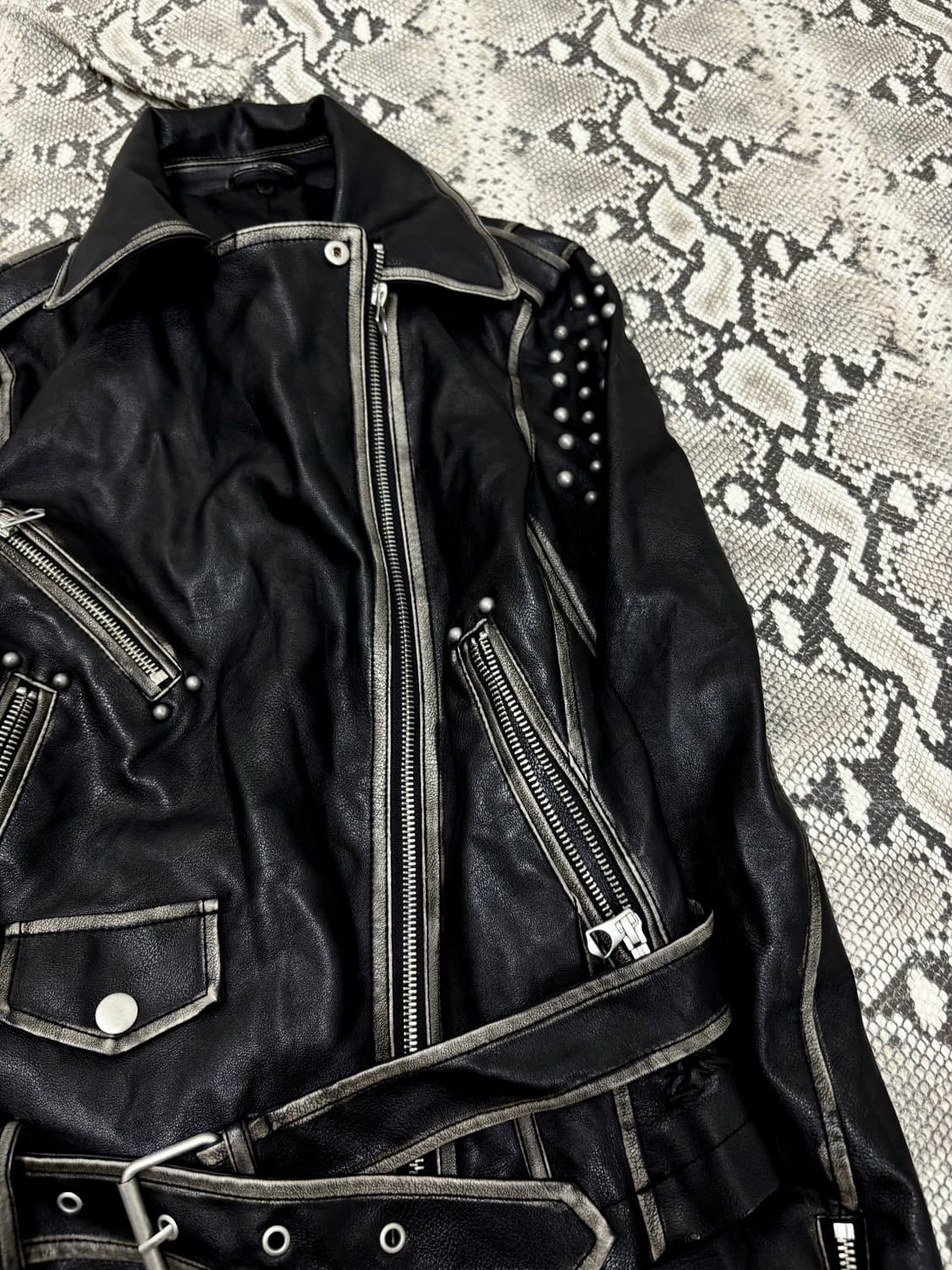 “Vintage” Rock Chic Mood Side Zipper Stu 상품이미지5