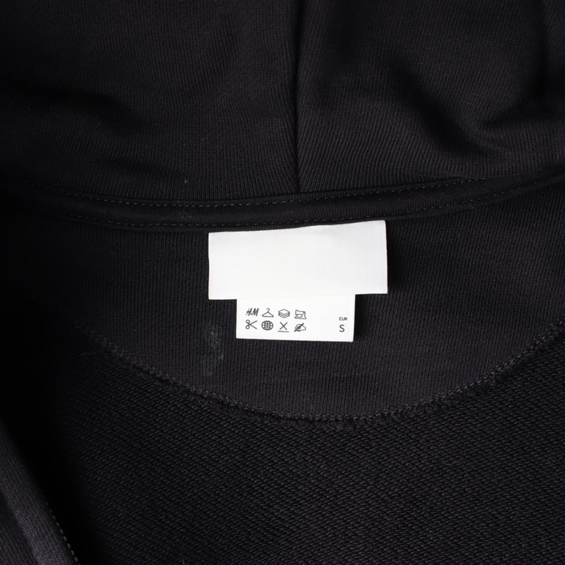 에이치앤엠 블랙 베이직 오버핏 후드 집업 S 상품이미지5
