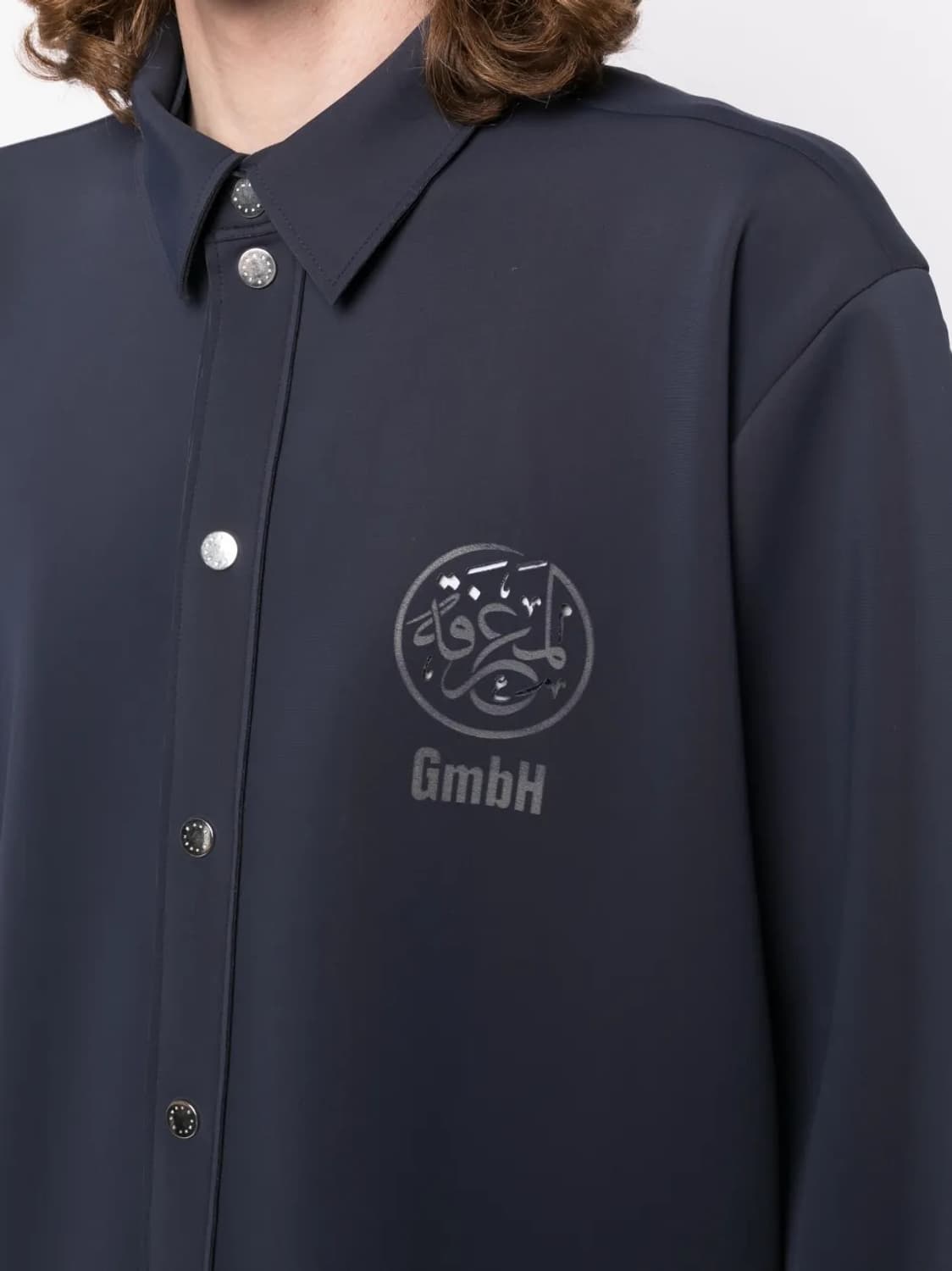 gmbh 로고 프린트 리사이클 나일론 셔츠 게엠베하 상품이미지5