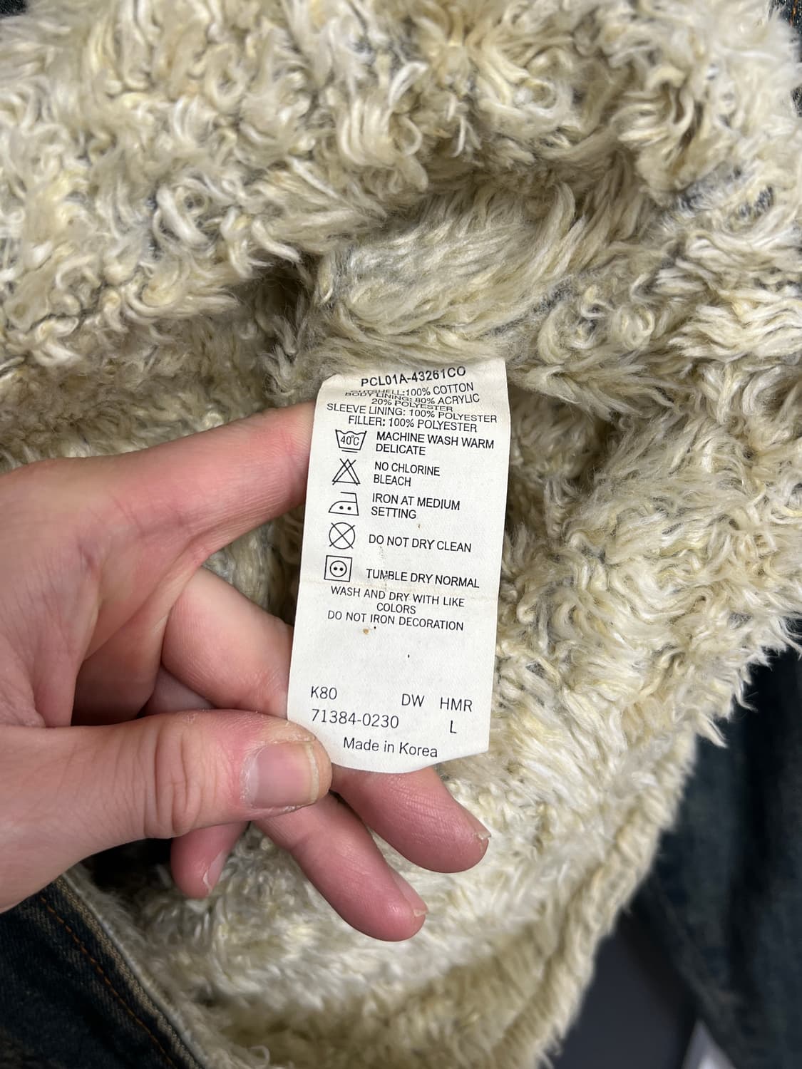 Levis 리바이스 쉐르파 워싱 데님 트러커 자켓 상품이미지5