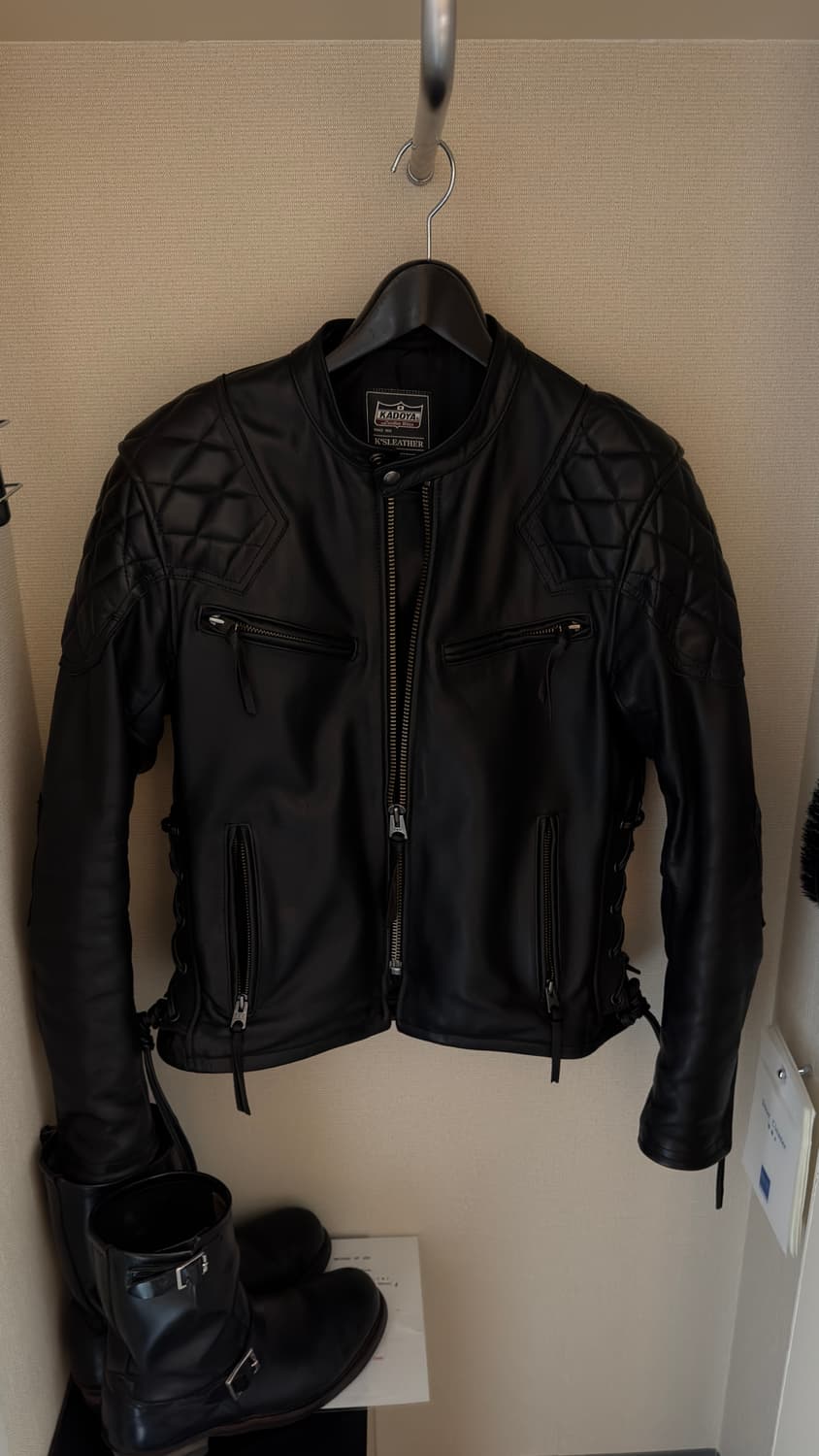 카도야 KADOYA EVO 파데드라이더스재킷3L 카도야 가죽 블랙  상품이미지1