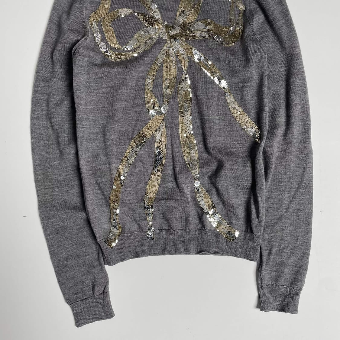 N21  리본 스팽글 울 100 니트  (italy) 상품이미지4