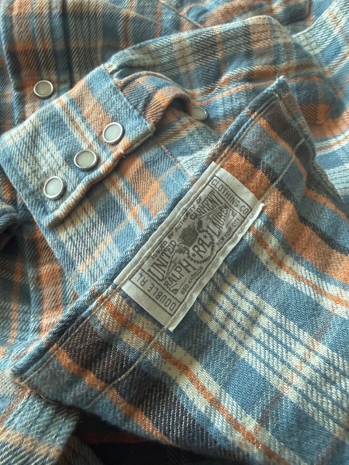 rrl 더블알엘 웨스턴 체크 셔츠 m 상품이미지4