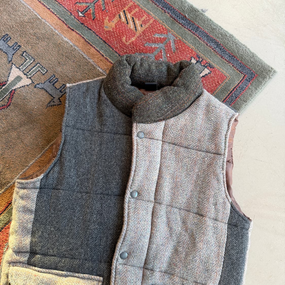 해리스 트위드 울 헤링본 베스트 상품이미지3