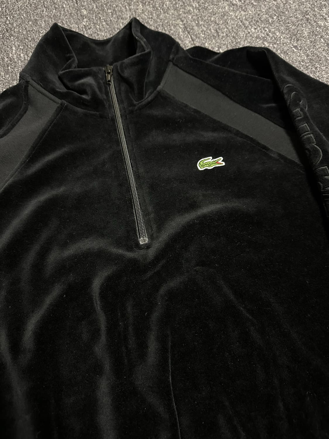 슈프림 라코스테 벨루어 하프집업 M 상품이미지3