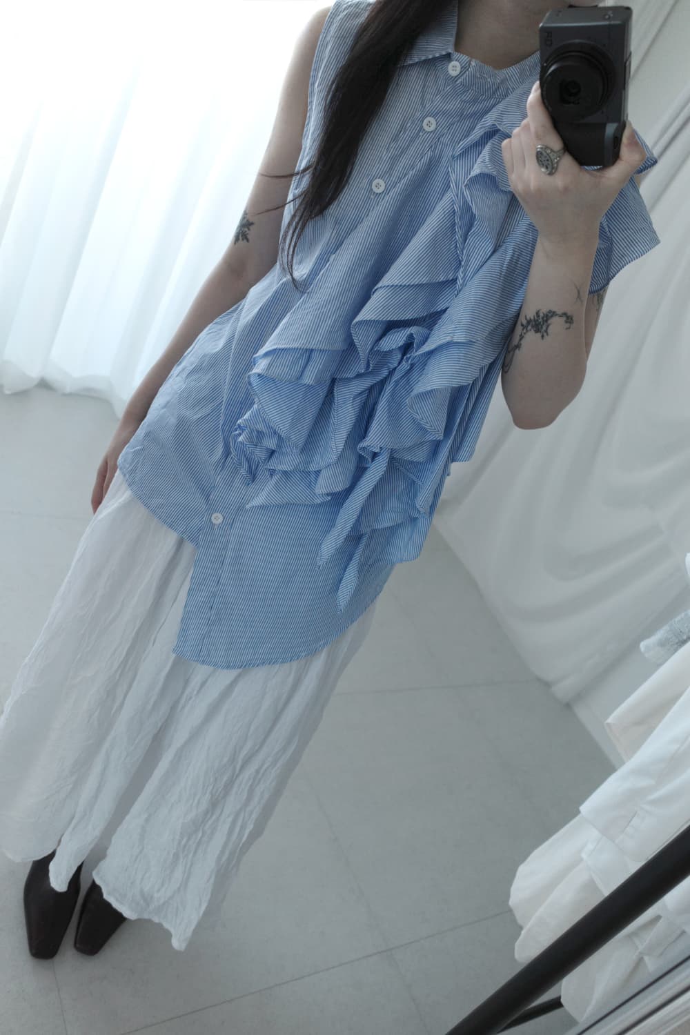 frill sleeveless shirt  상품이미지6