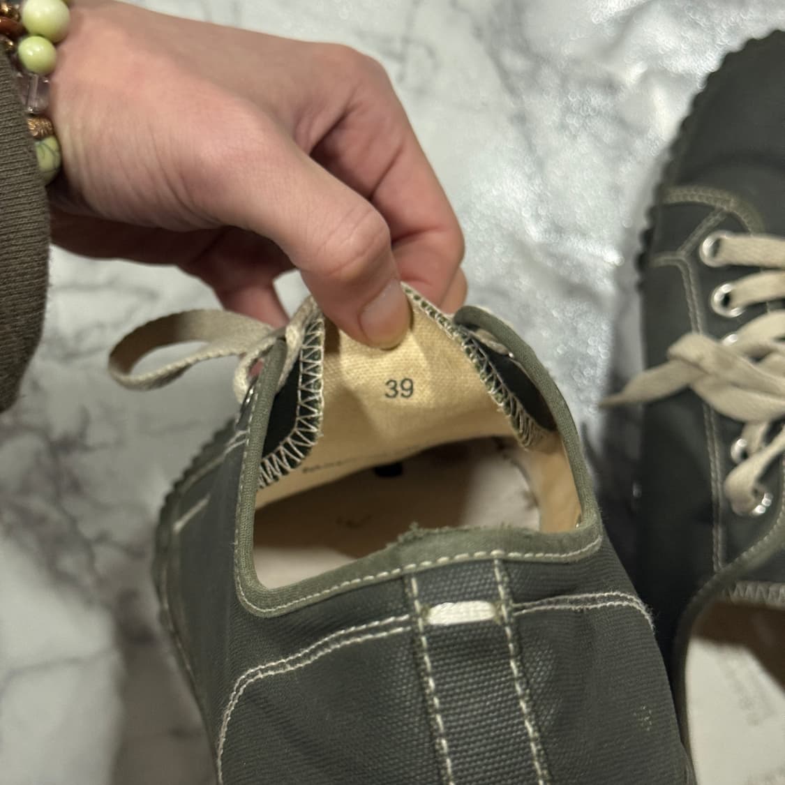22 s/s 메종 마르지엘라 컨버스 타비 카키 그린 39 상품이미지6