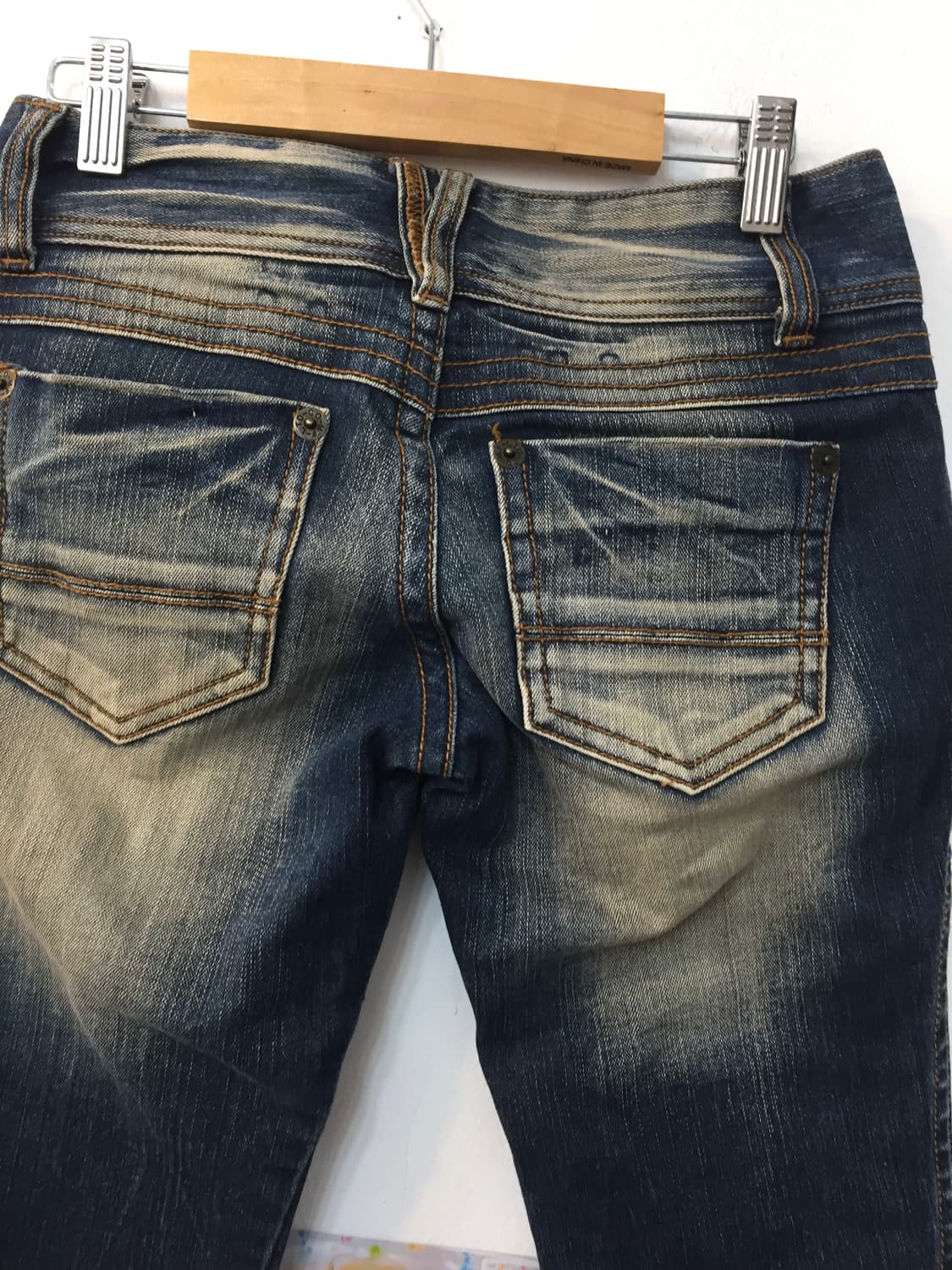 빈티지 7부 워싱 데님 팬츠 상품이미지2