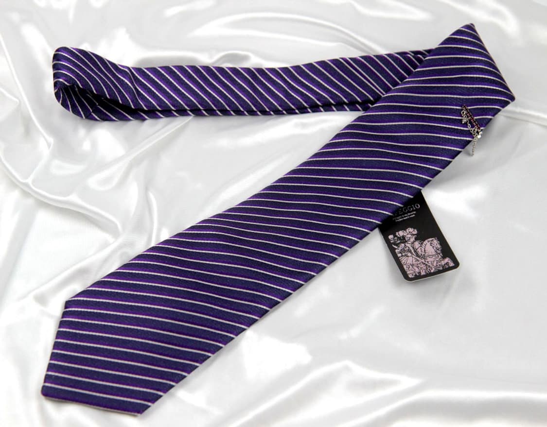 아르페지오 8.2cm 미사용 신형 넥타이핀 포함 남자 명품 넥타이 상품이미지2