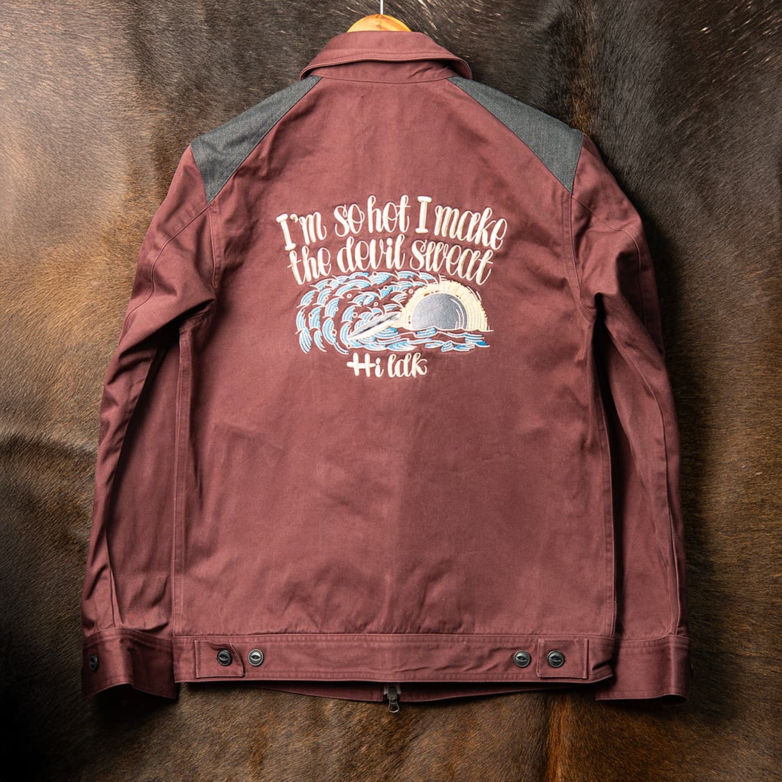 [93] 00s~ HiLDK 스티치 메카닉 워크자켓 버건디  상품이미지1