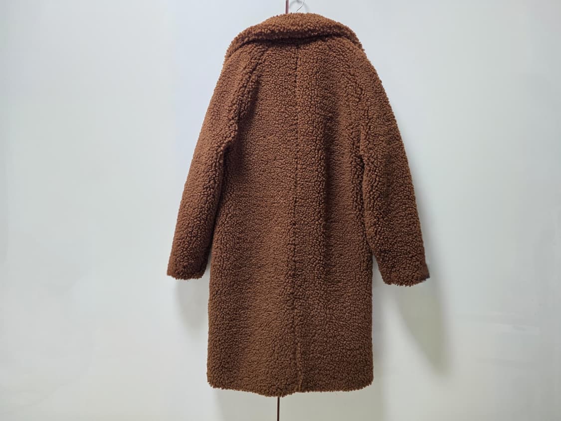 비씨비지 OATMEAL BROWN 쉐르파 뽀글이 롱코트 M
 상품이미지3