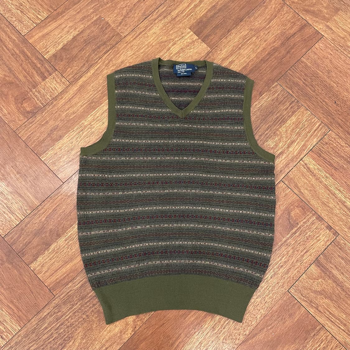 폴로 페어아일 니트 조끼 상품이미지1