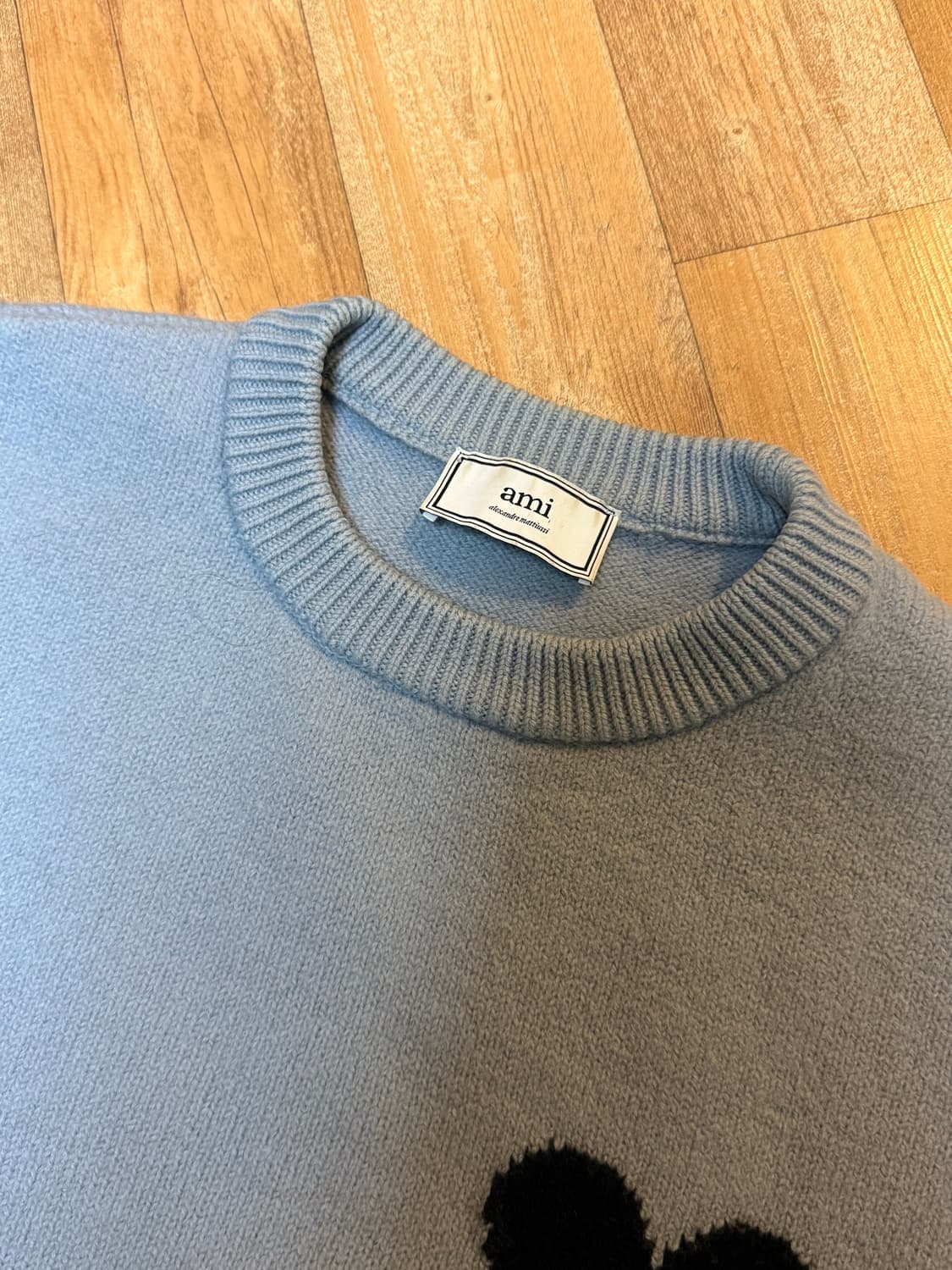 (L) 아미 인타르시아 니트 스틸블루 상품이미지2