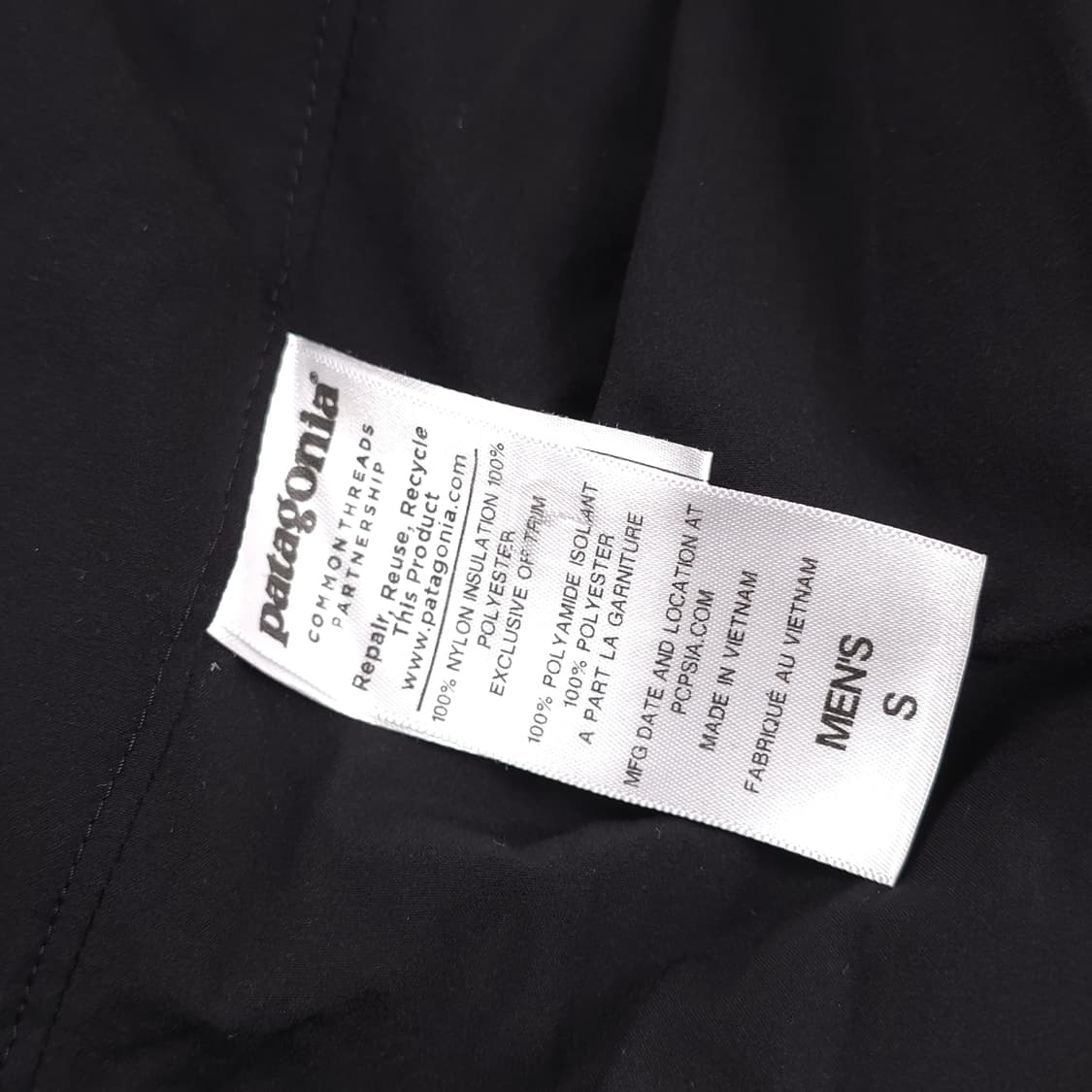 파타고니아 나노에어 경량패딩 블랙 (S) 상품이미지5