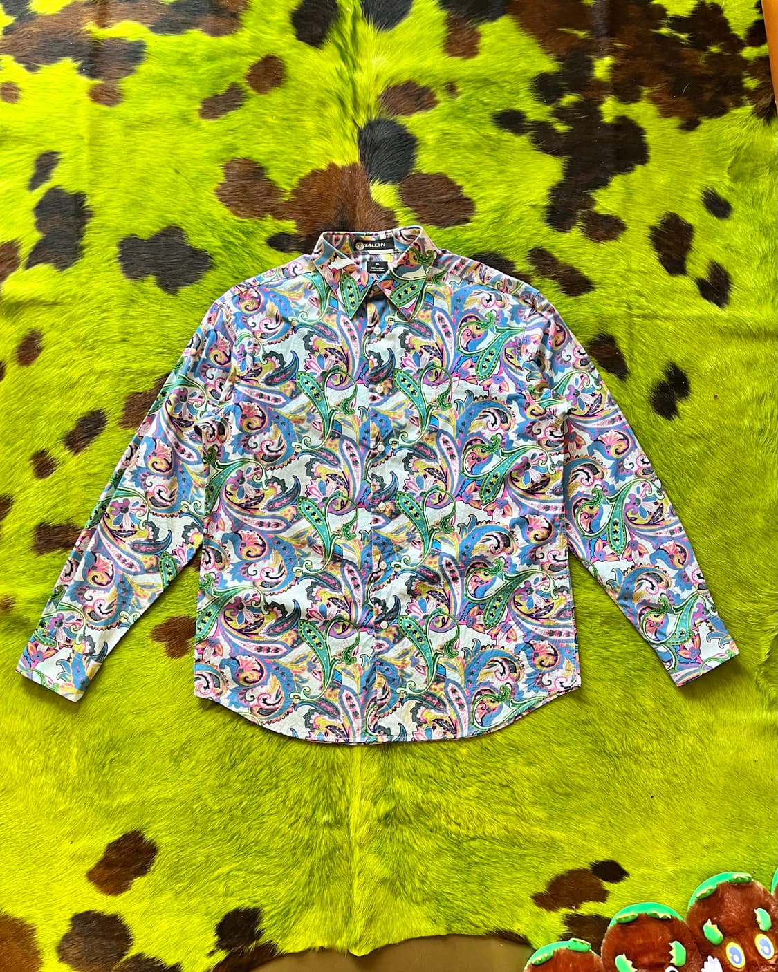 2000s SeanJohn Paisley Pattern Big Shirt 상품이미지3