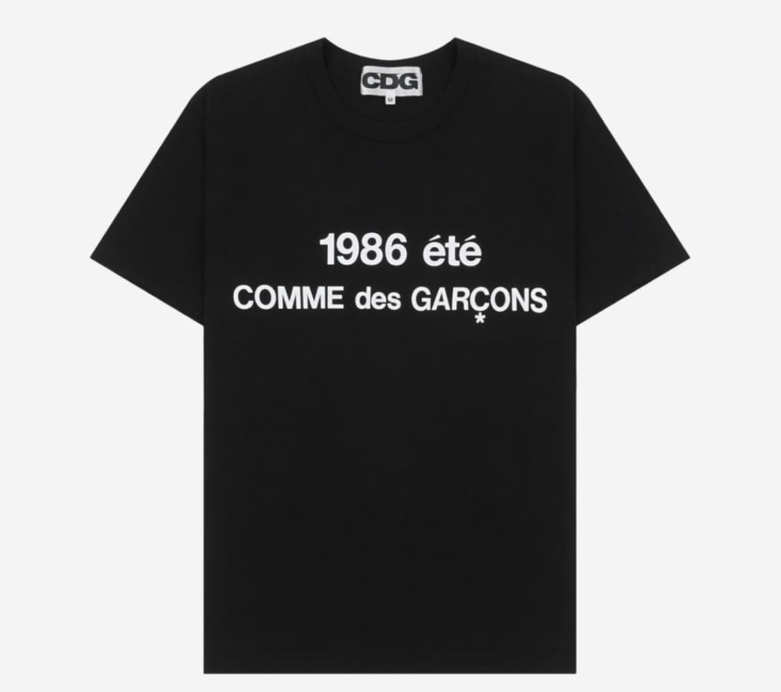 CDG 1986 꼼데가르송 티셔츠 블랙 상품이미지1