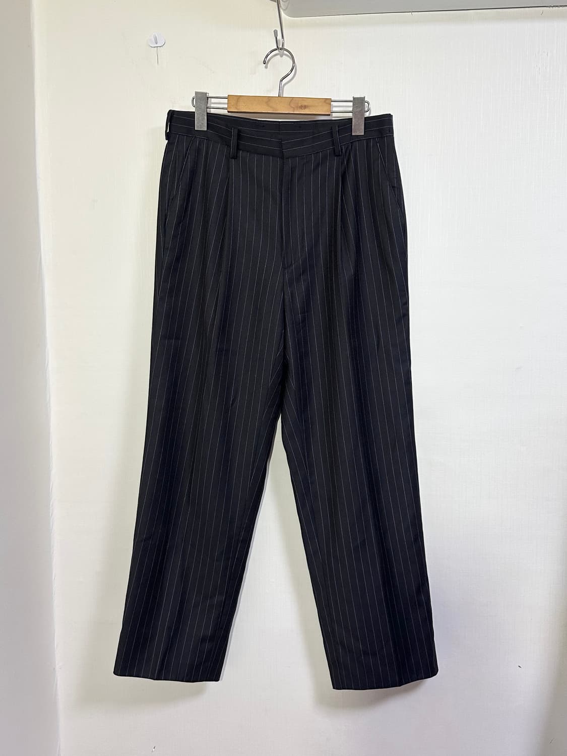 휴고보스 스트라이프 정장 셋업 105/30/블랙 / 오버핏 수트 상품이미지6