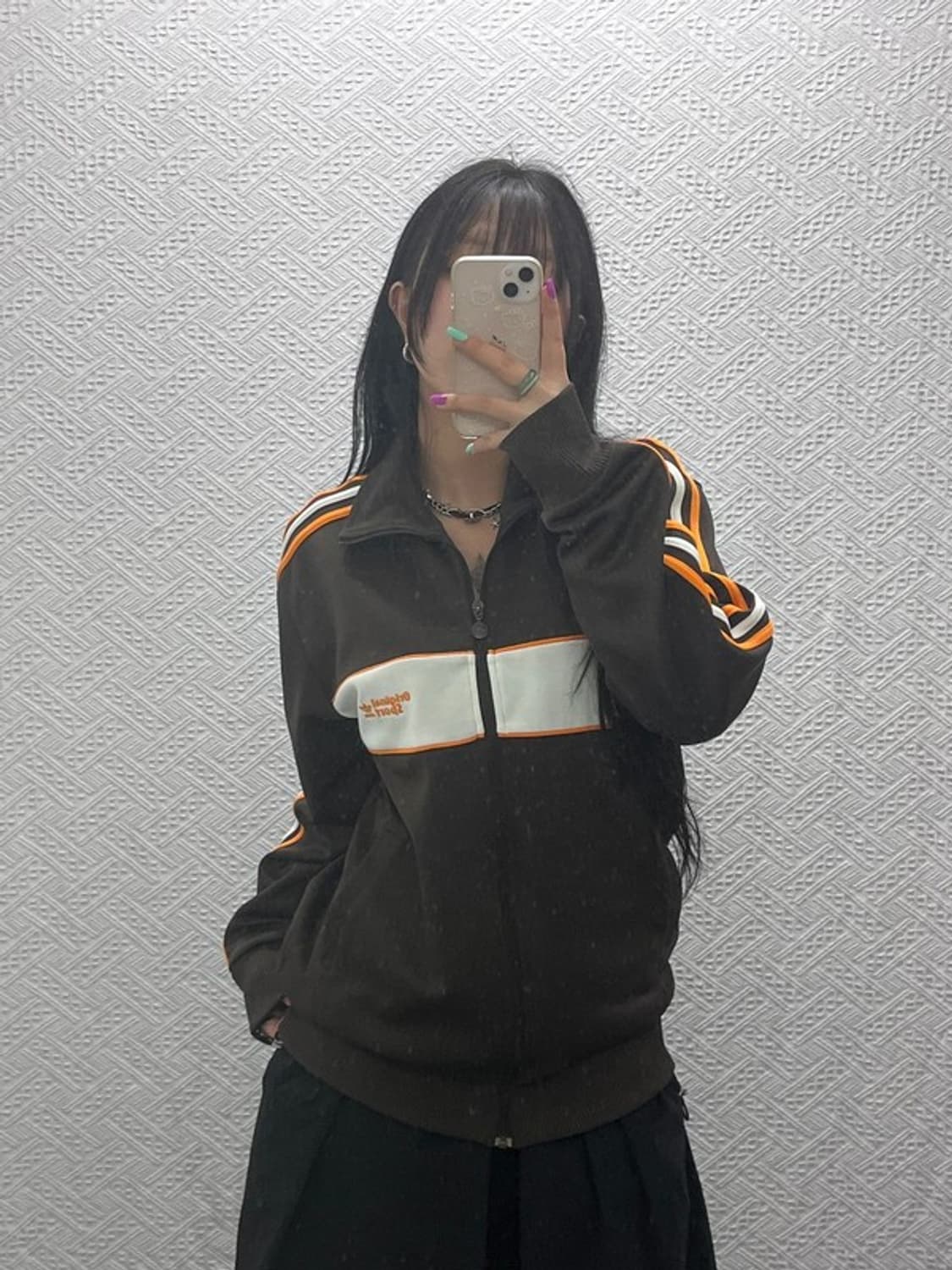 아디다스 대장급 희귀 Y2K 오렌지브라운 져지 집업 105 C07248 상품이미지2