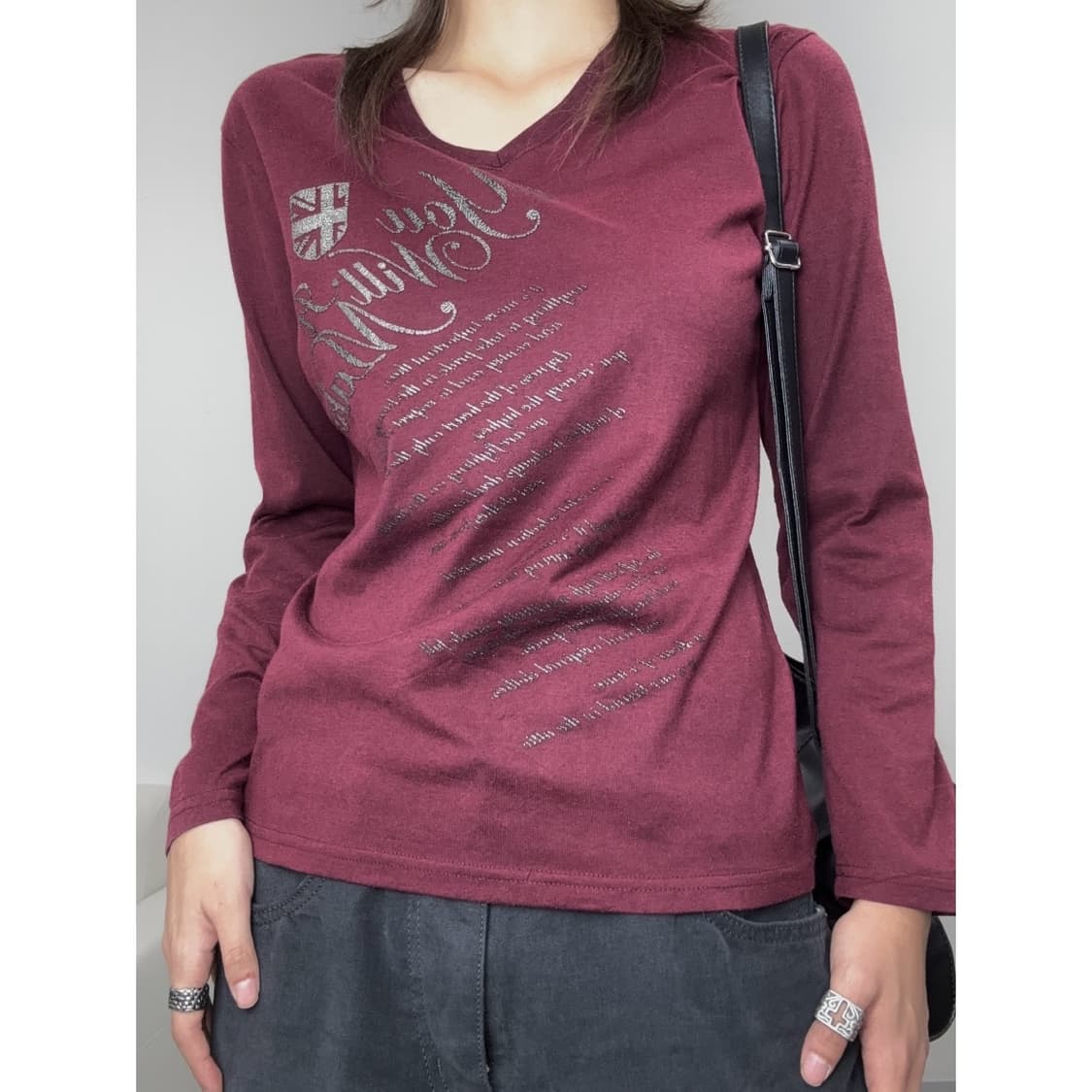 빈티지 락시크 버건디 롱슬리브 상품이미지1