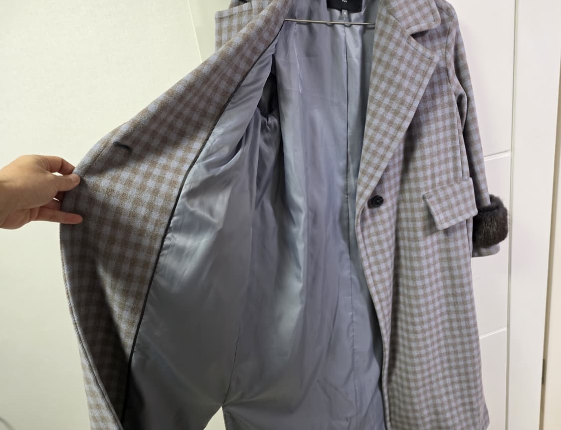 매장판 크리스찬라크르와 심플 울혼방 롱코트 여성 M 상품이미지9