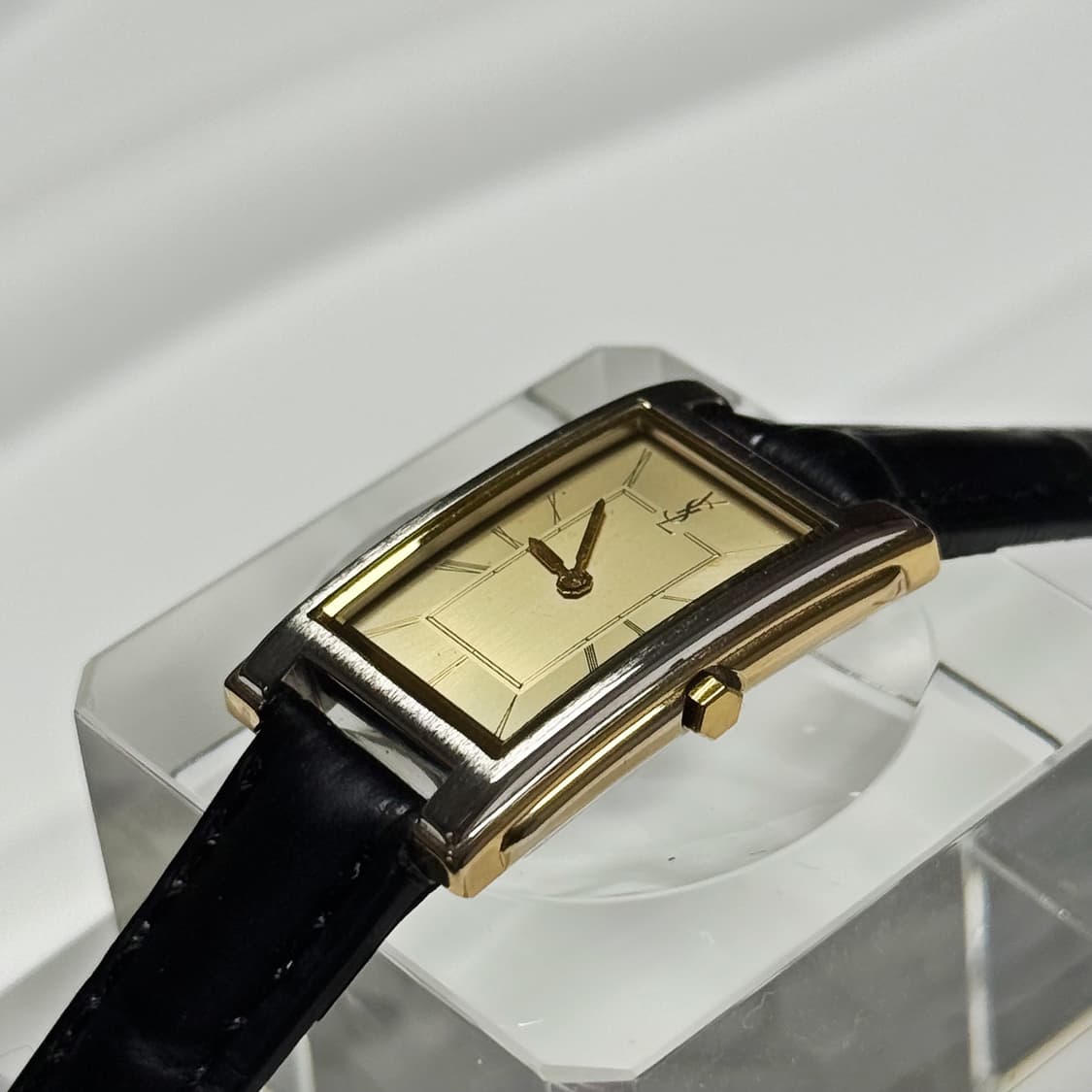 80's90's 빈티지 YSL 입생로랑 골드 렉탱글 드레스 워치 상품이미지3