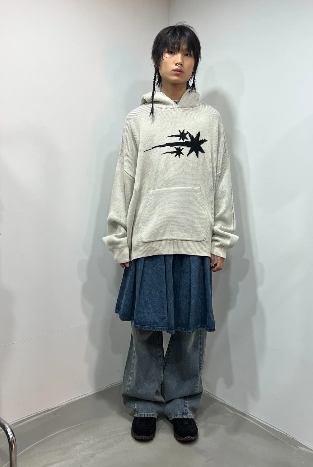 [새제품] 나이스고스트클럽 니트 후드티 상품이미지4