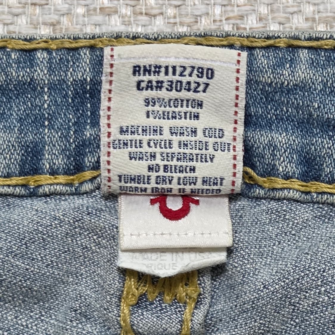 True Religion 트루릴리젼 빈티지 스티치 부츠컷 데님  상품이미지7