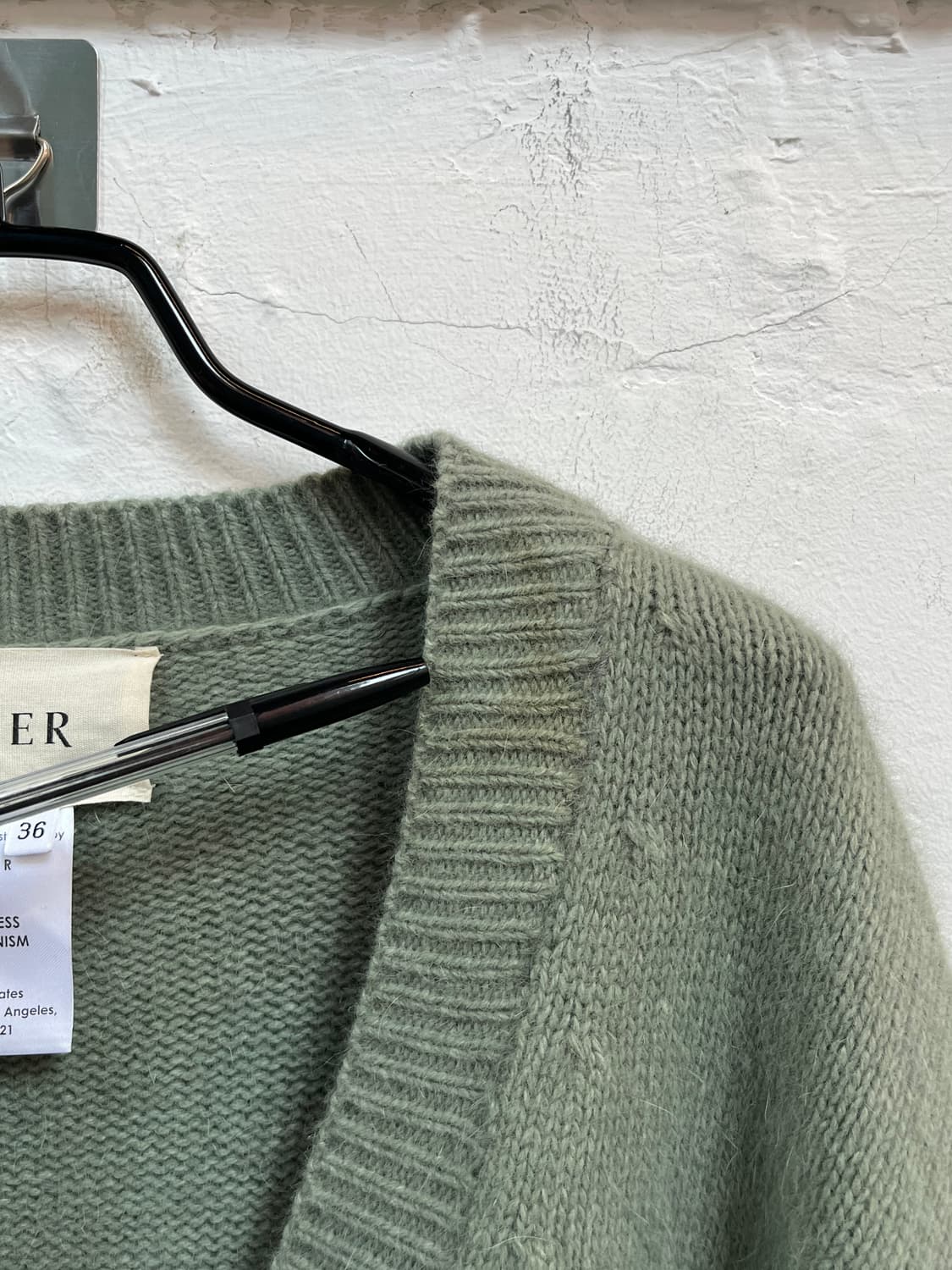 River 폭스 울 혼방 민트 가디건 36 상품이미지4